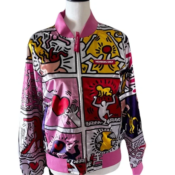 Members Only Vibrant Graphic Bomber Jacket - Picture 1 of 8